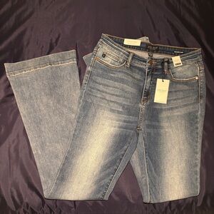 NWT Judy Blue Light Wash Trouser Flare Jeans